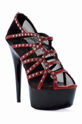 609-CASEY Platform Sandal  | Red Patent