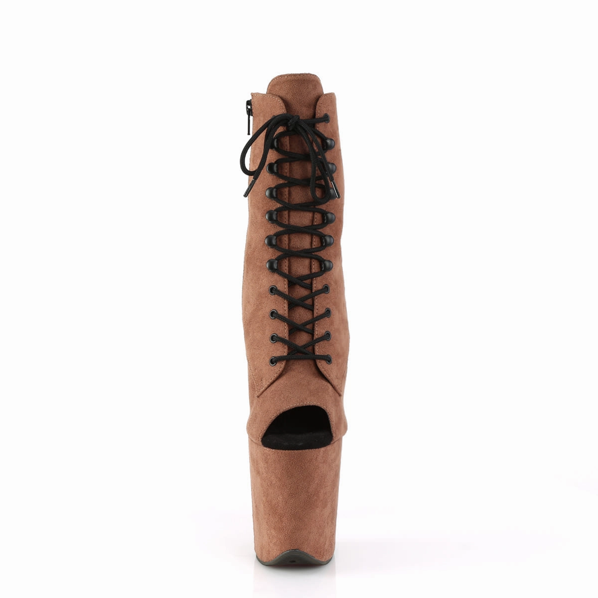8 Inch Heel FLAMINGO-1021FS Caramel Faux Suede