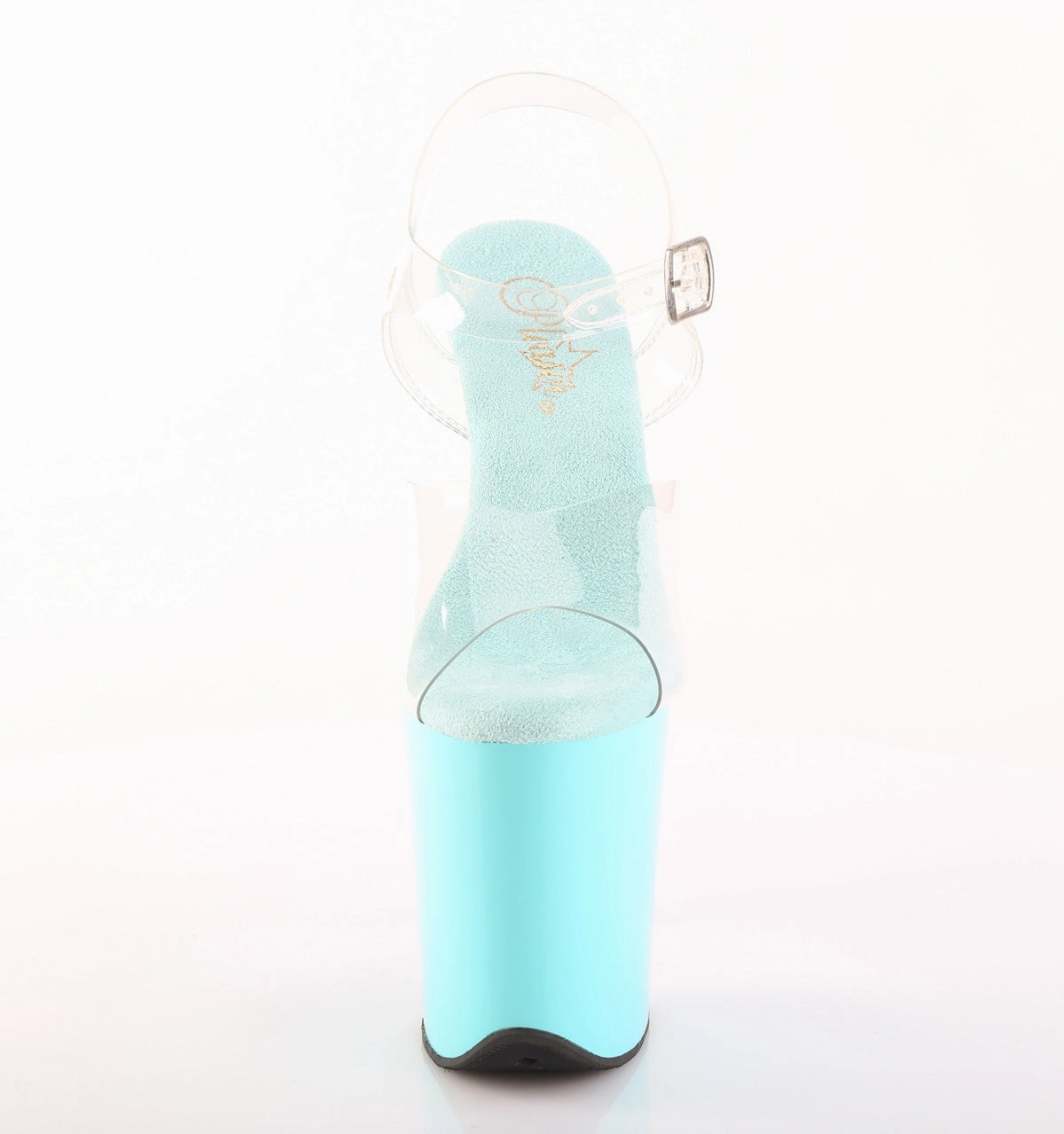8 Inch Heel FLAMINGO-808 Clear Aqua