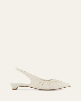 ADALINE DRESS FLATS OFF WHITE LEATHER