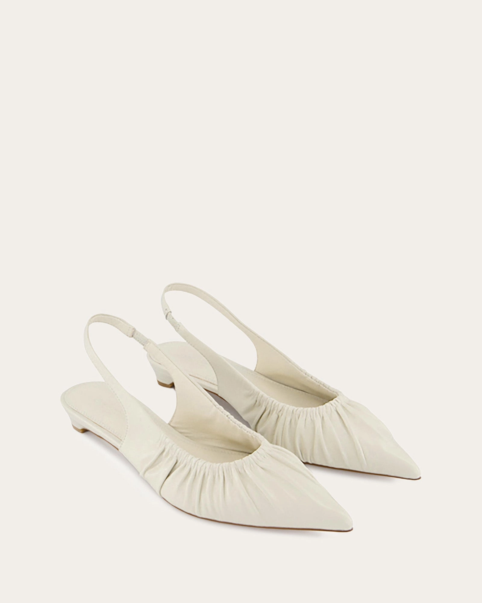 ADALINE DRESS FLATS OFF WHITE LEATHER