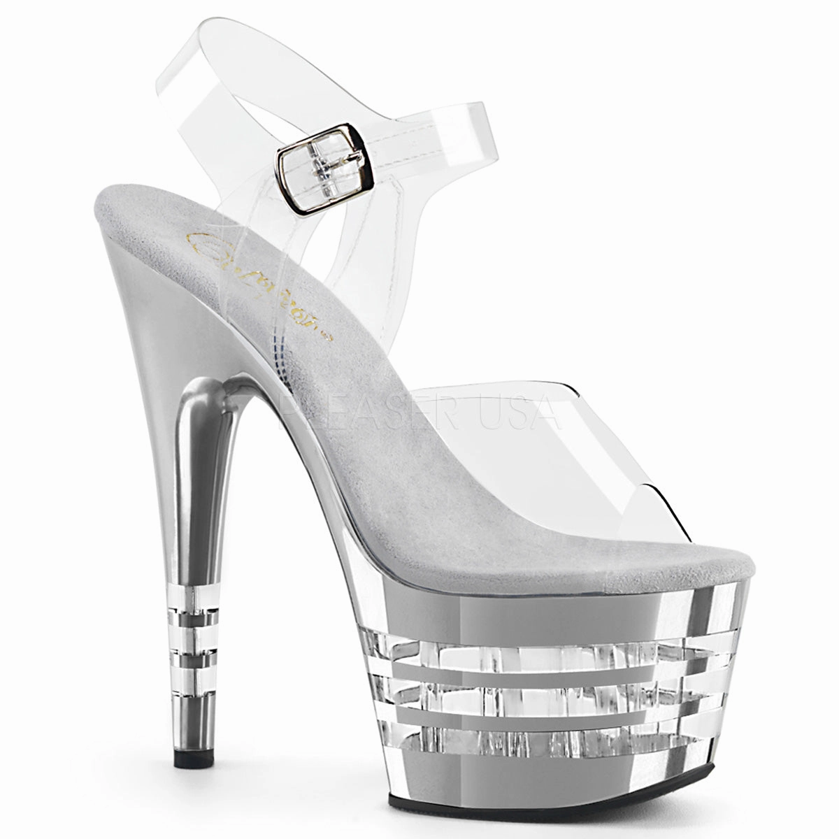 ADORE-708CHLN  Clear/Silver Chrome