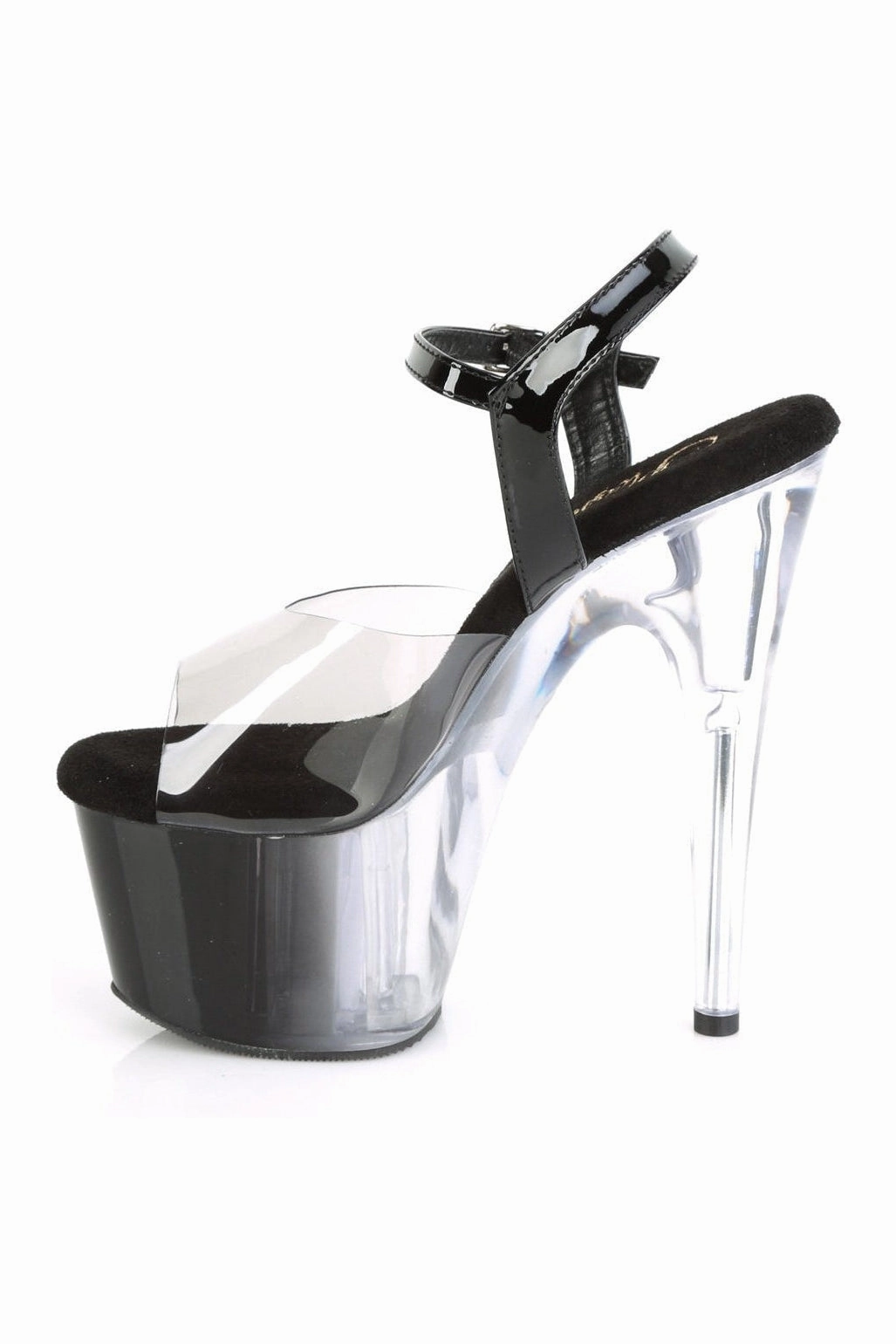 ADORE-708T-1 Exotic Sandal | Black Vinyl