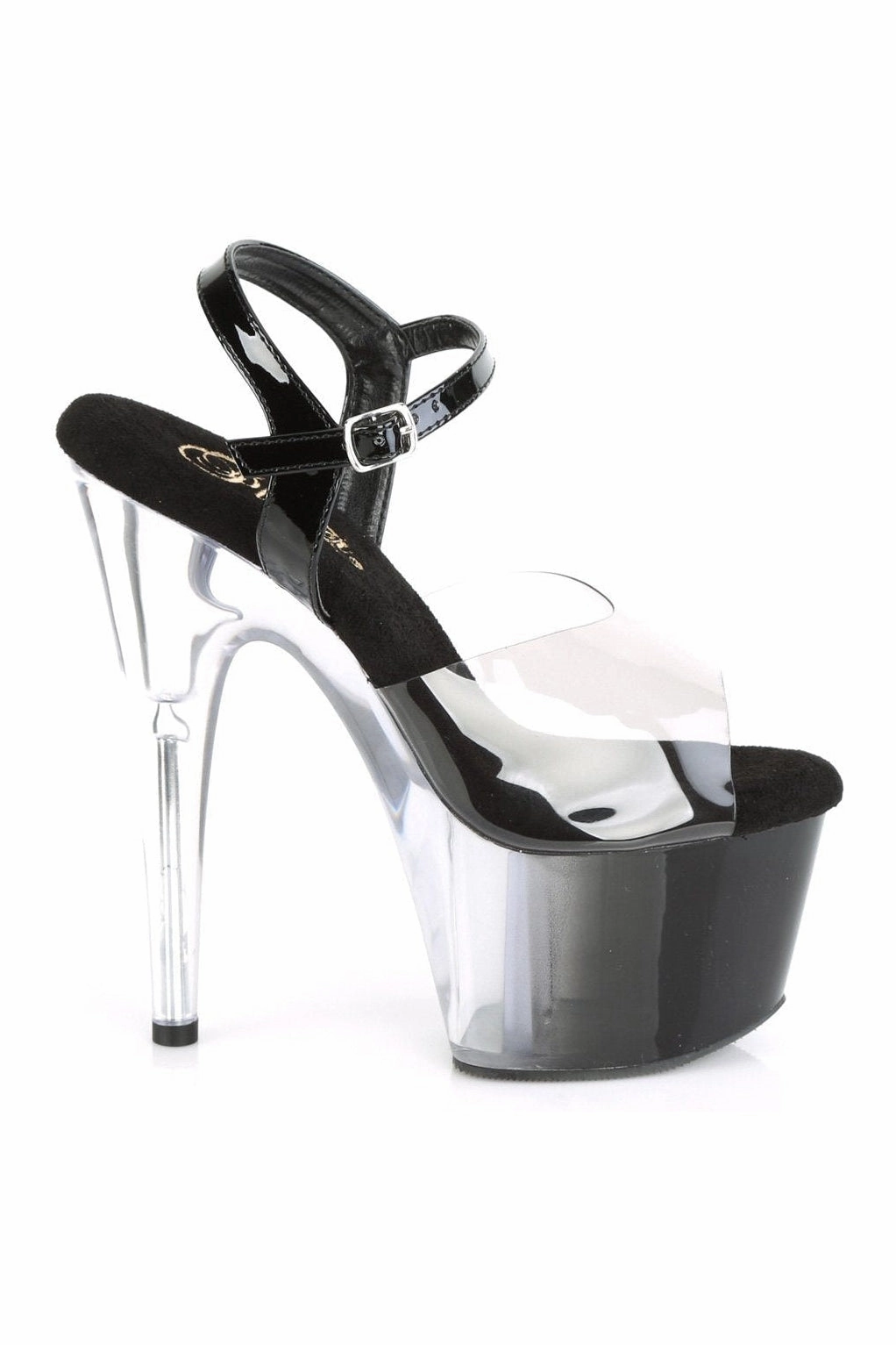 ADORE-708T-1 Exotic Sandal | Black Vinyl