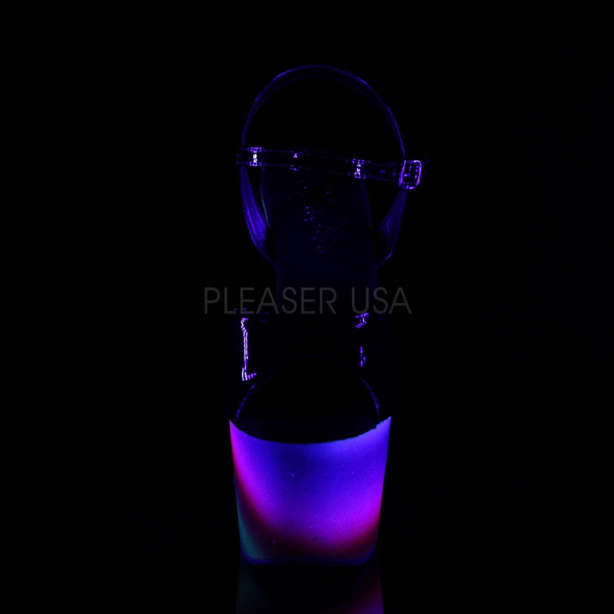 ADORE-709WR  Black Patent/Rainbow Glitter