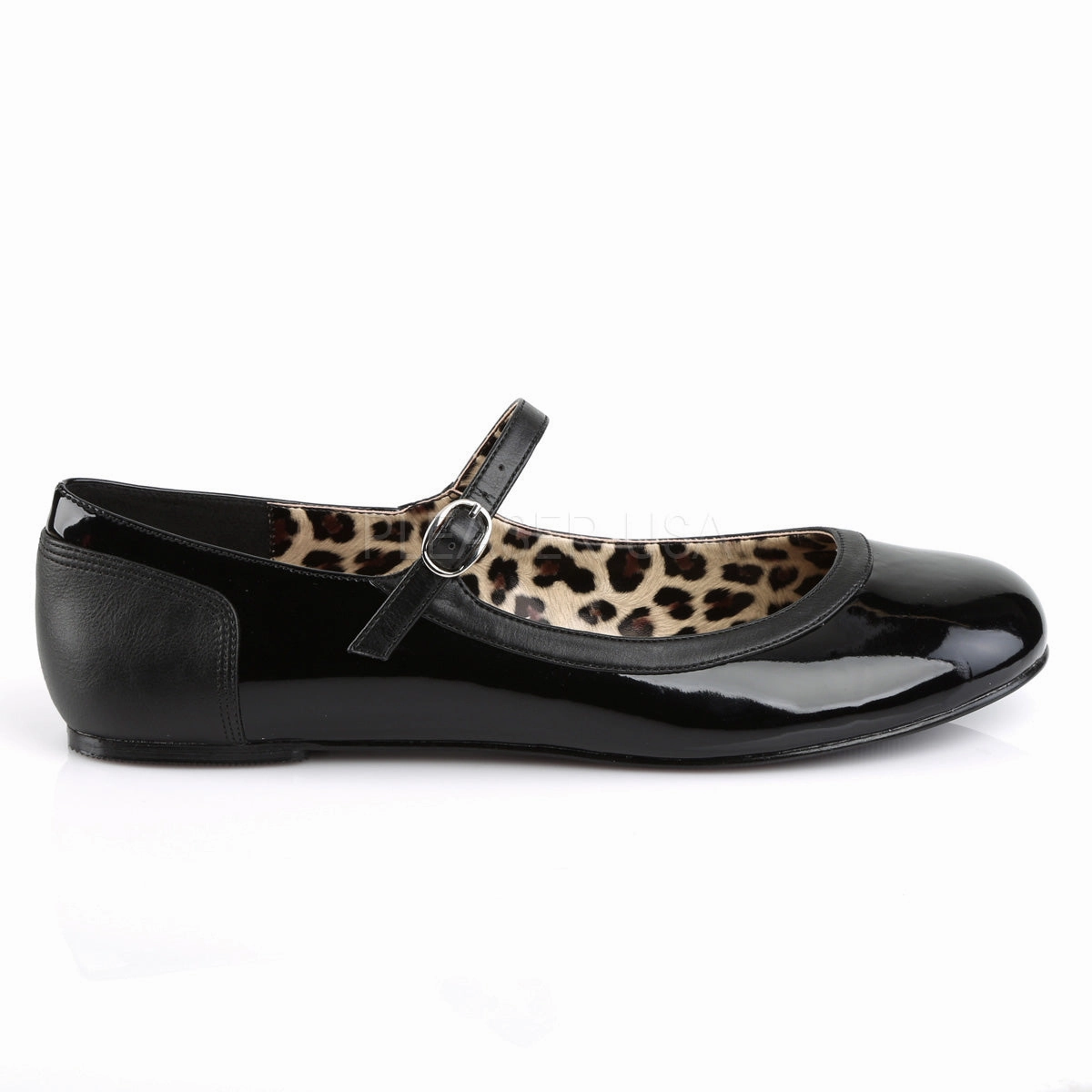 ANNA-02  Black Patent-Faux Leather