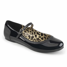 ANNA-02  Black Patent-Faux Leather