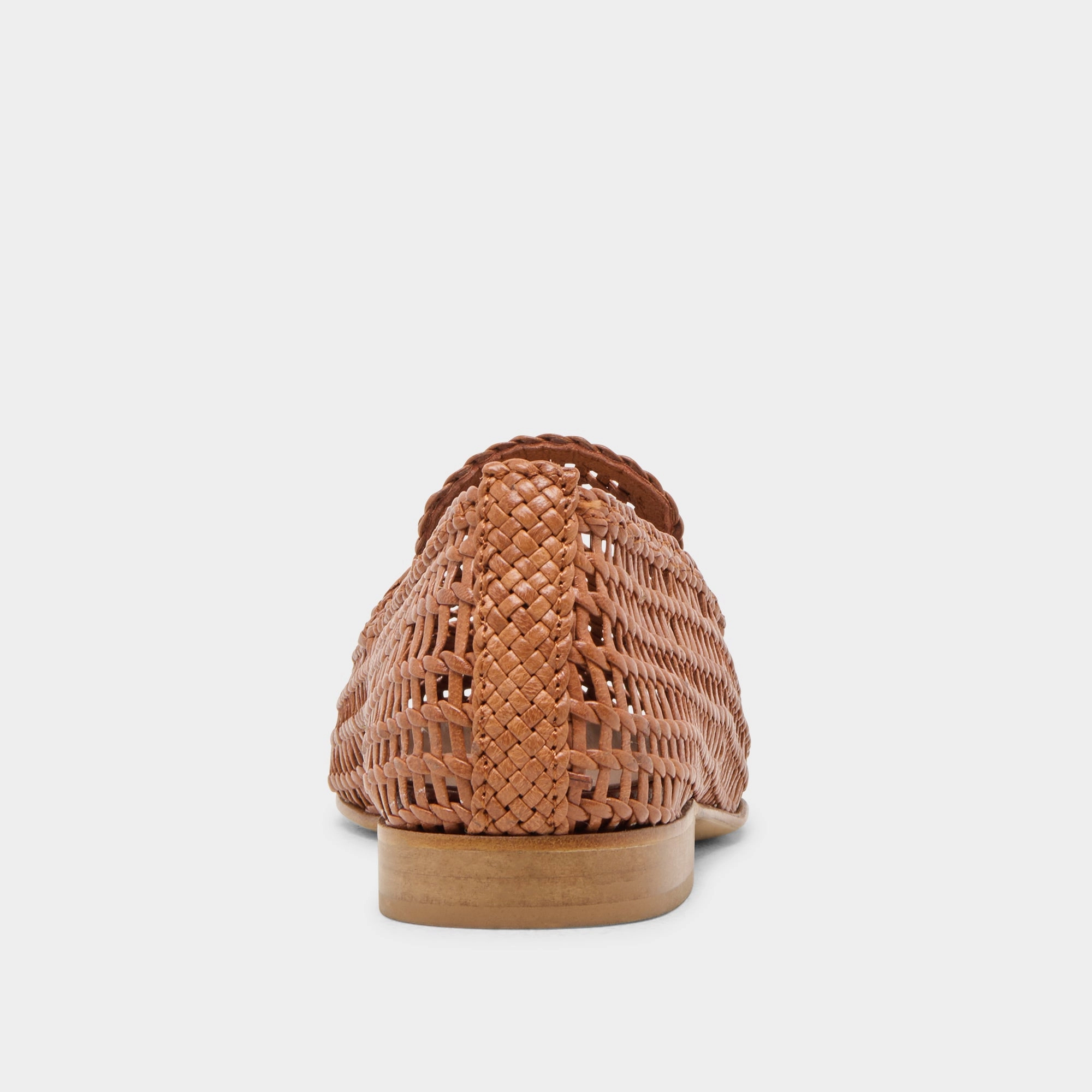 ARMOND FLATS COGNAC WOVEN LEATHER