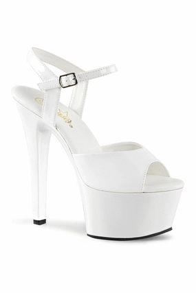 ASPIRE-609 Platform Sandal  | White Patent