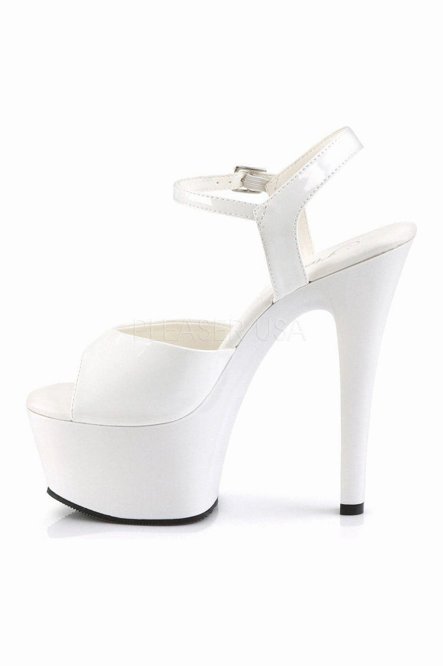 ASPIRE-609 Platform Sandal  | White Patent