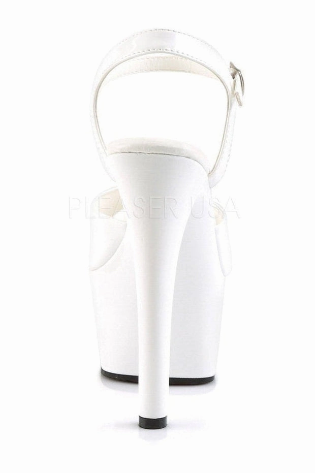 ASPIRE-609 Platform Sandal  | White Patent