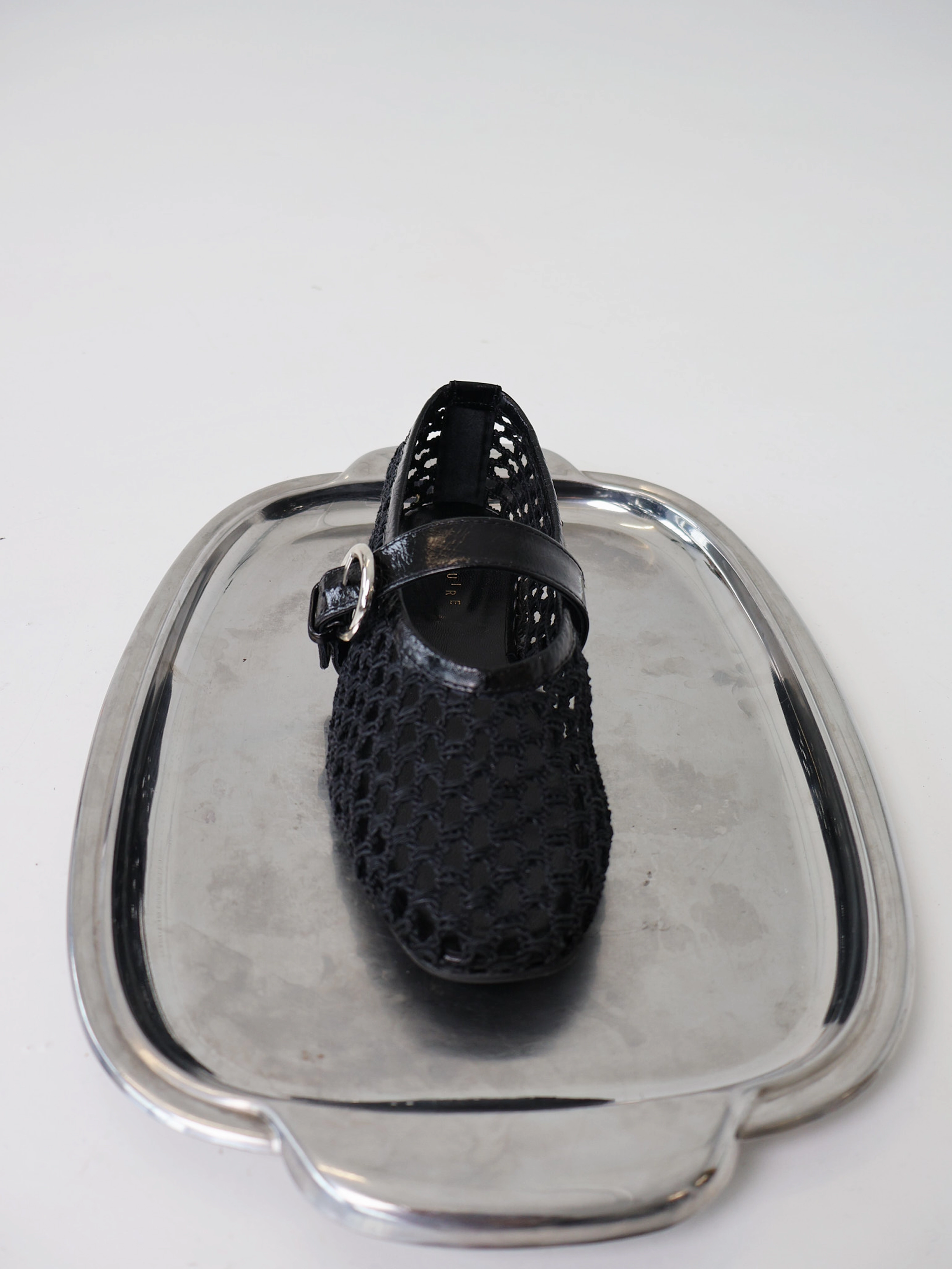 Aveiro Black Woven Ballerina