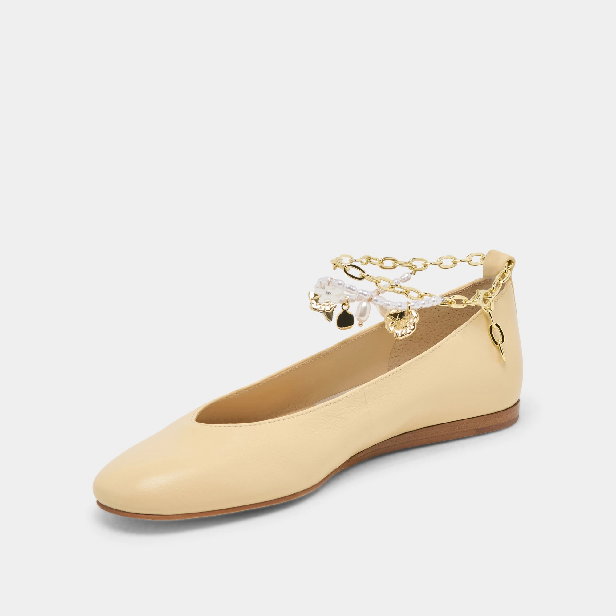 BAIDEN BALLET FLATS WARM NATURAL LEATHER