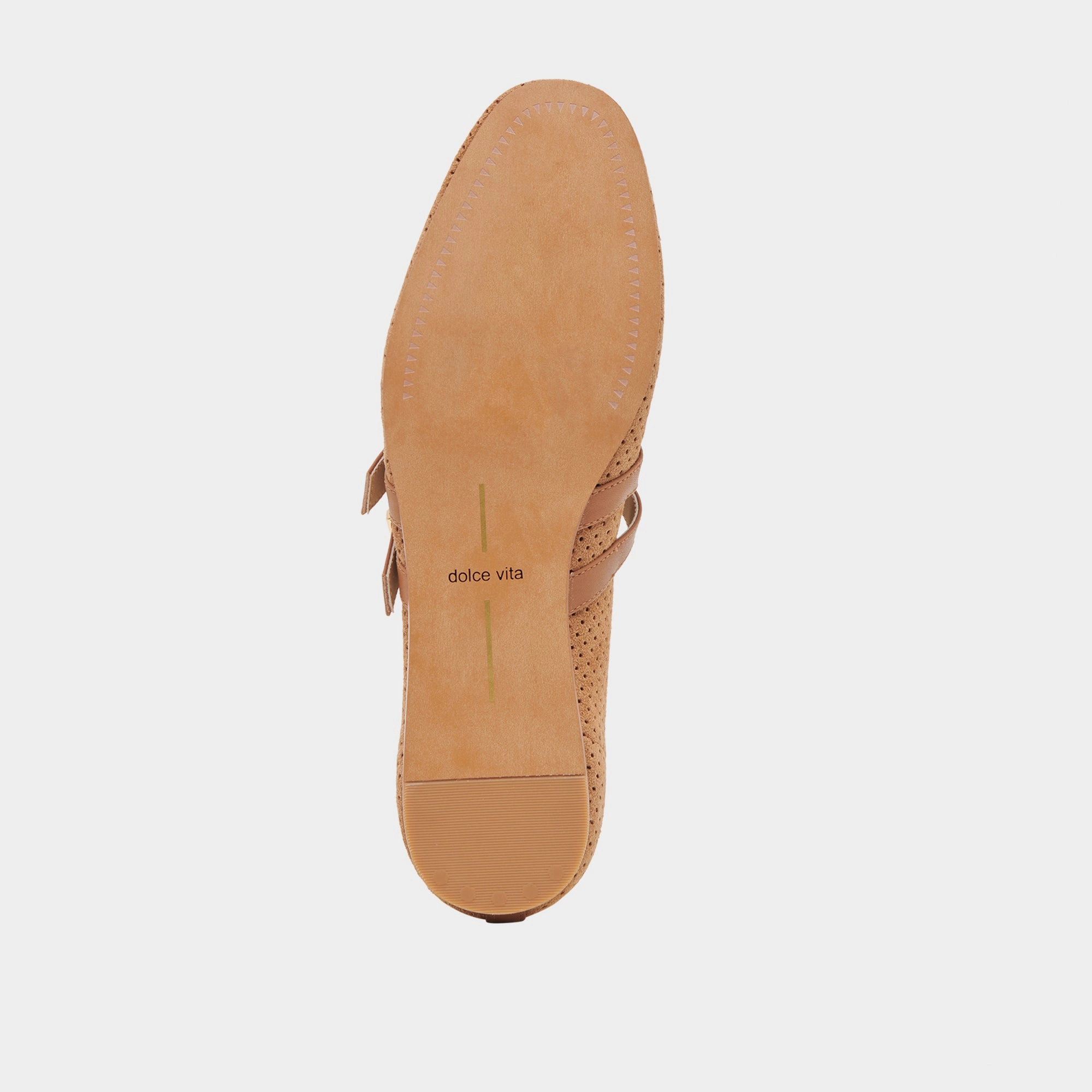 BAYLEE BALLET FLATS PECAN PERFORATED SUEDE