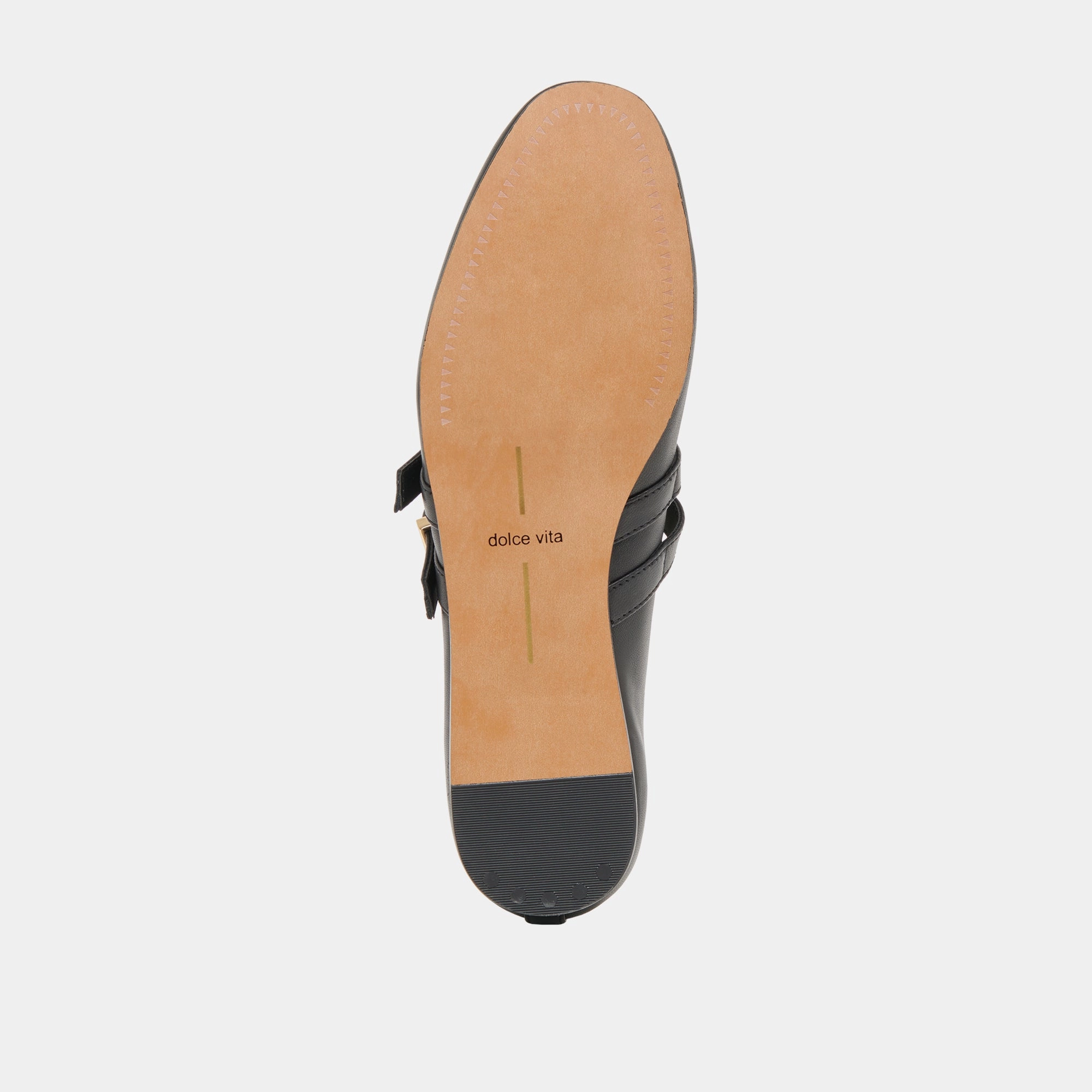 BAYLEE WIDE BALLET FLATS BLACK LEATHER