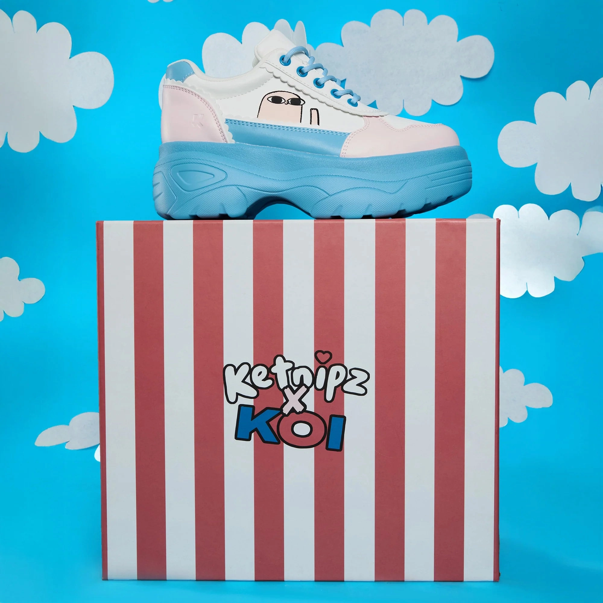 Bean says Hi Chunky Trainers - Blue