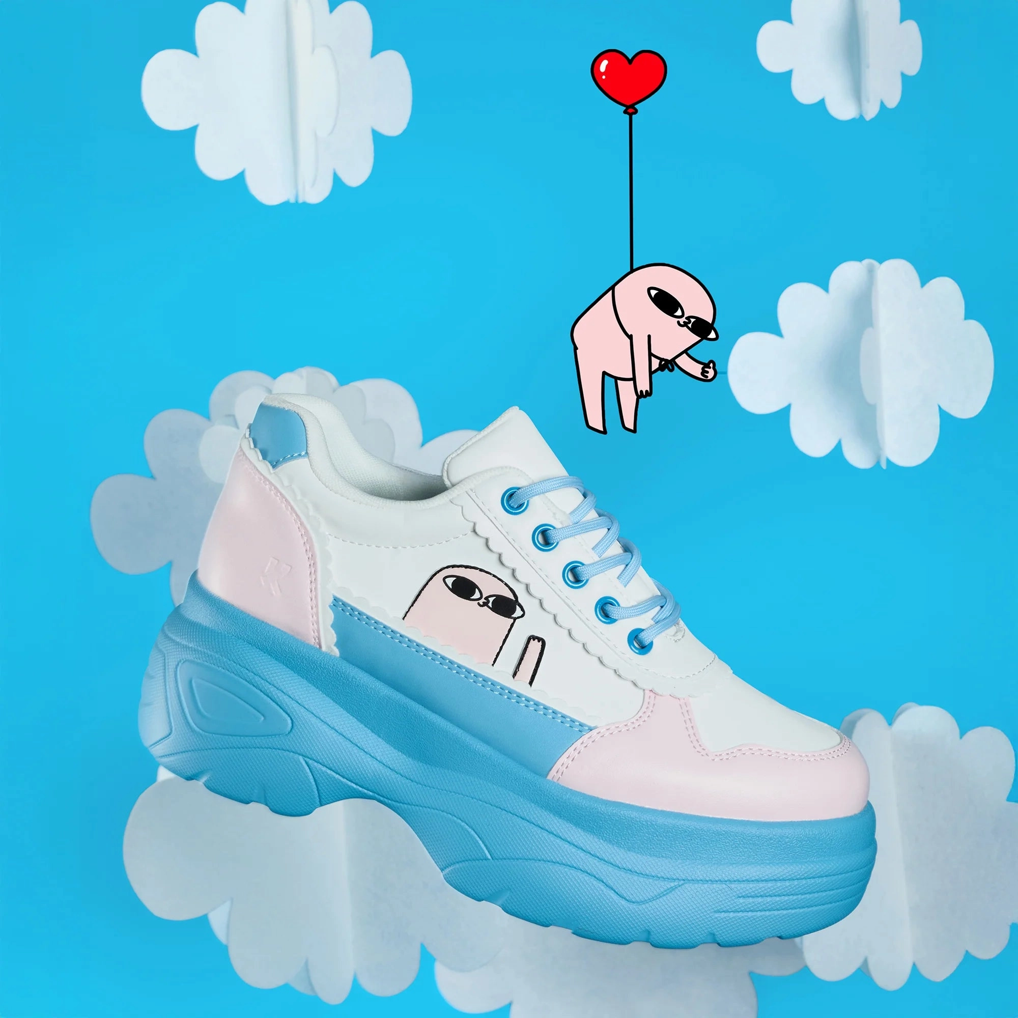 Bean says Hi Chunky Trainers - Blue
