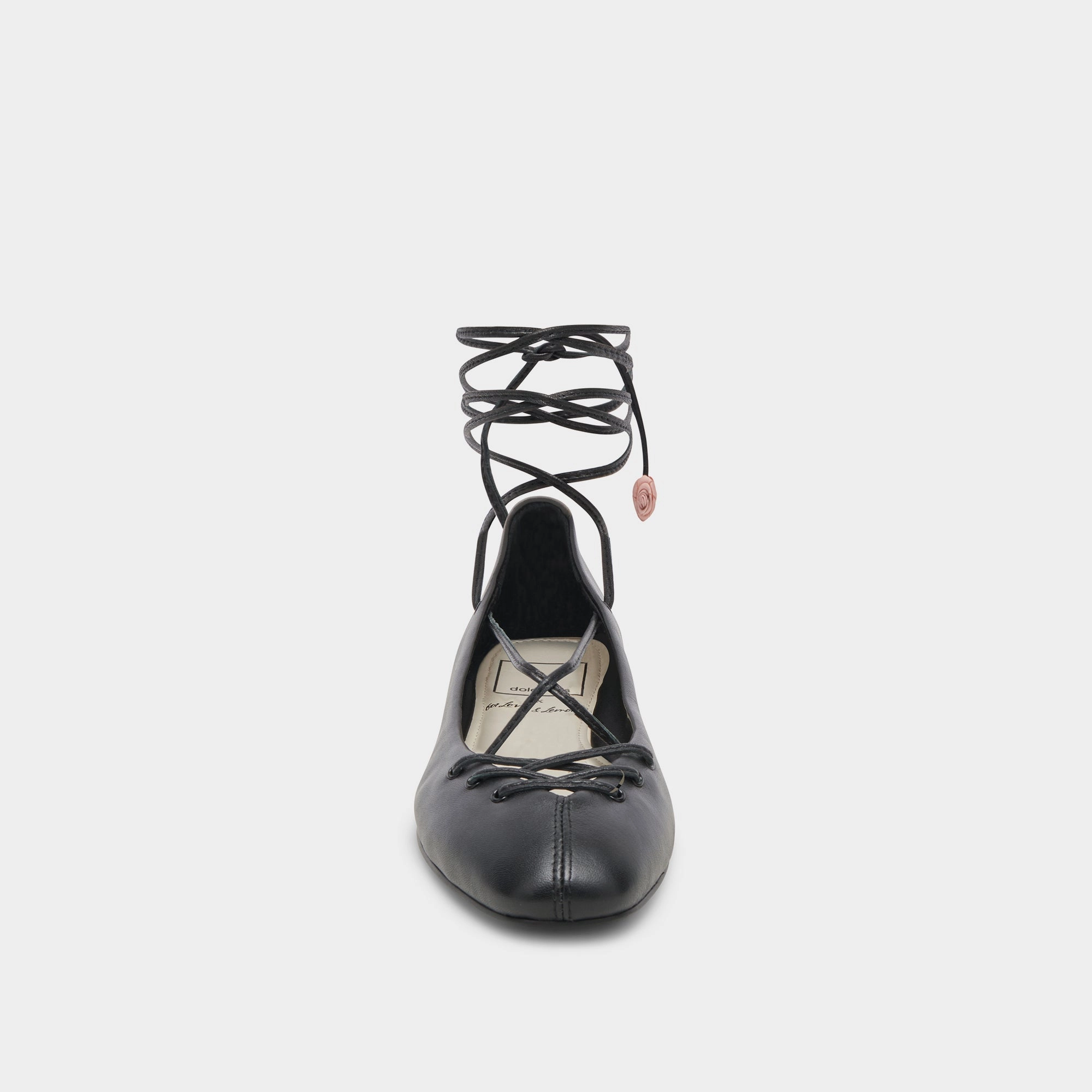 BEATE BALLET FLATS BLACK LEATHER