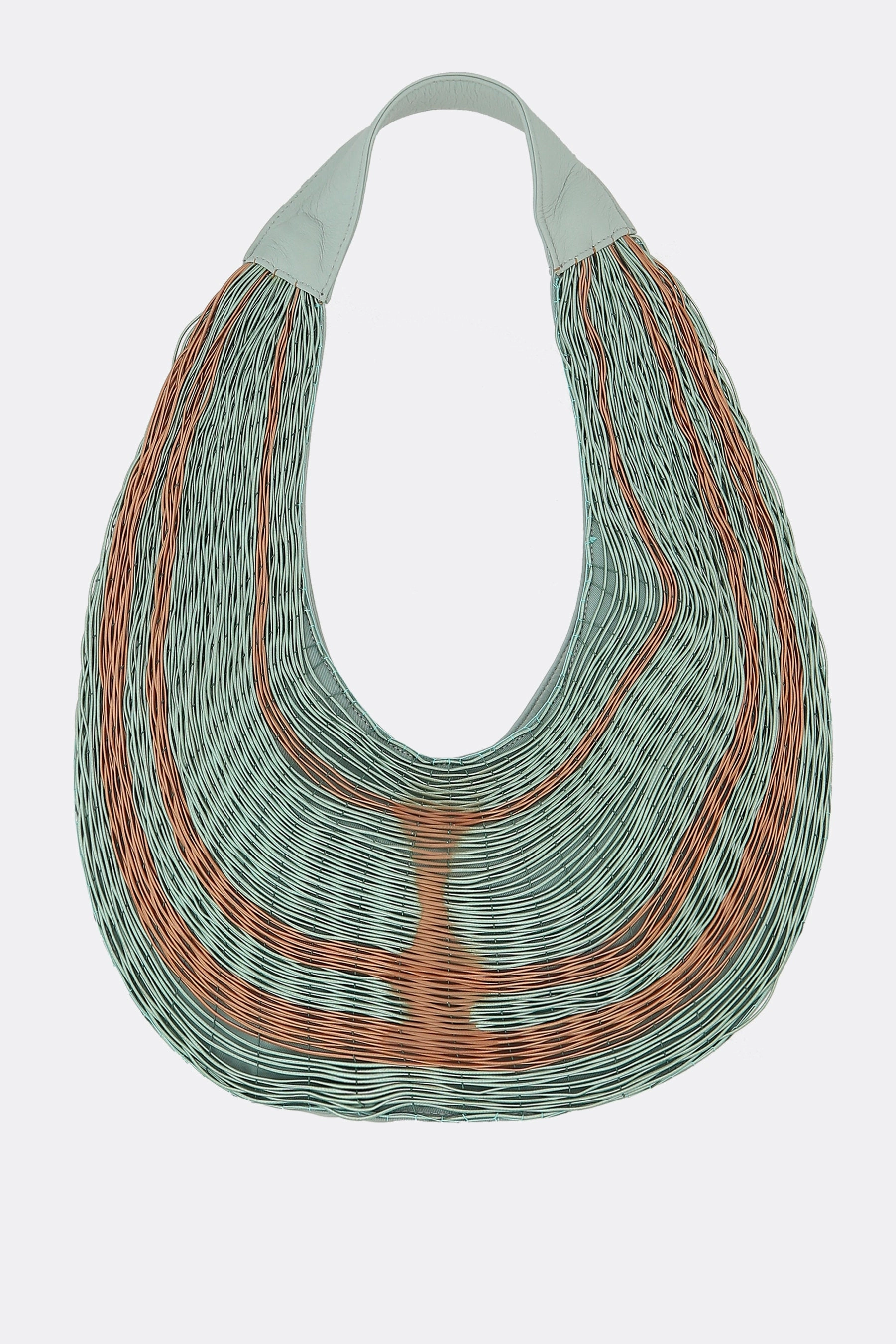 Bivalda shoulder bag in nappa with elastic bands