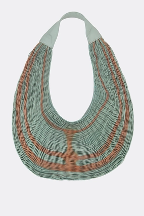 Bivalda shoulder bag in nappa with elastic bands