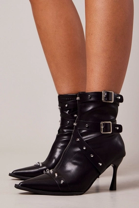 Black Heeled Ankle Boots