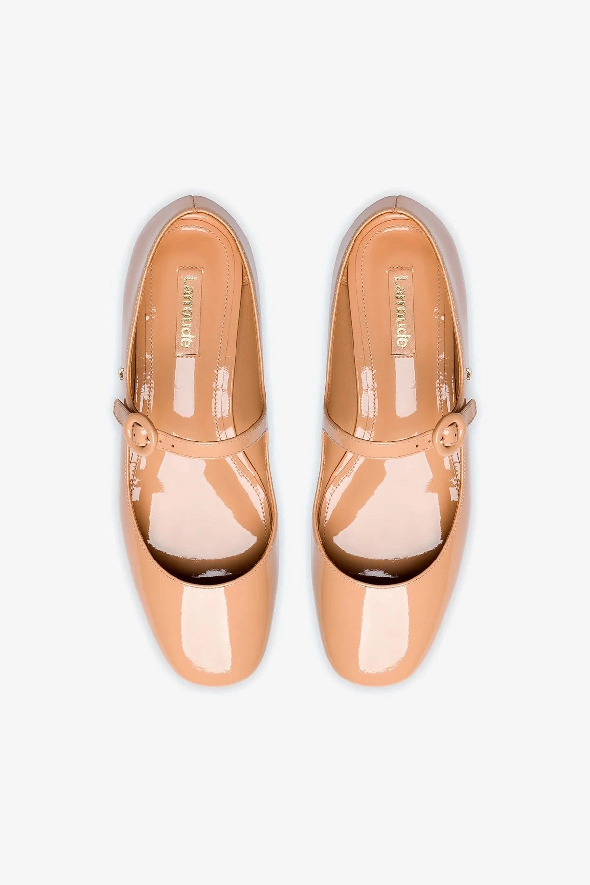 Blair Ballet Flat In Tan Patent Leather