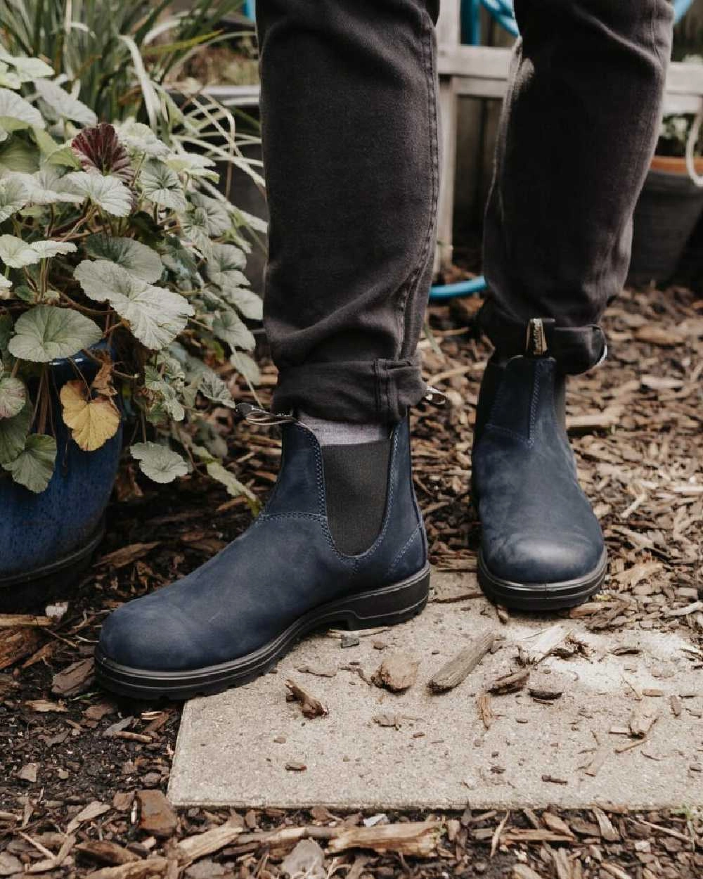Blundstone 1940 Navy Nubuck Chelsea Boots