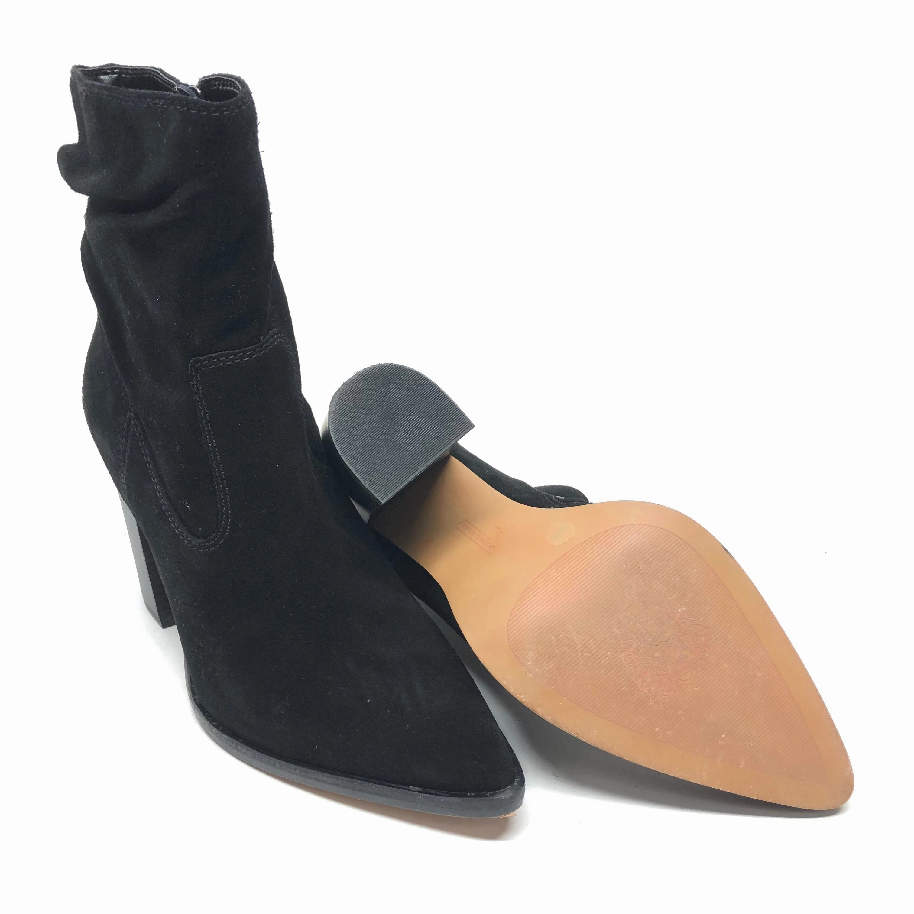 Boots Ankle Heels By Vince Camuto In Black, Size: 10