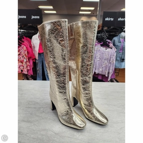 Boots Knee Heels By A New Day In Gold, Size: 6.5