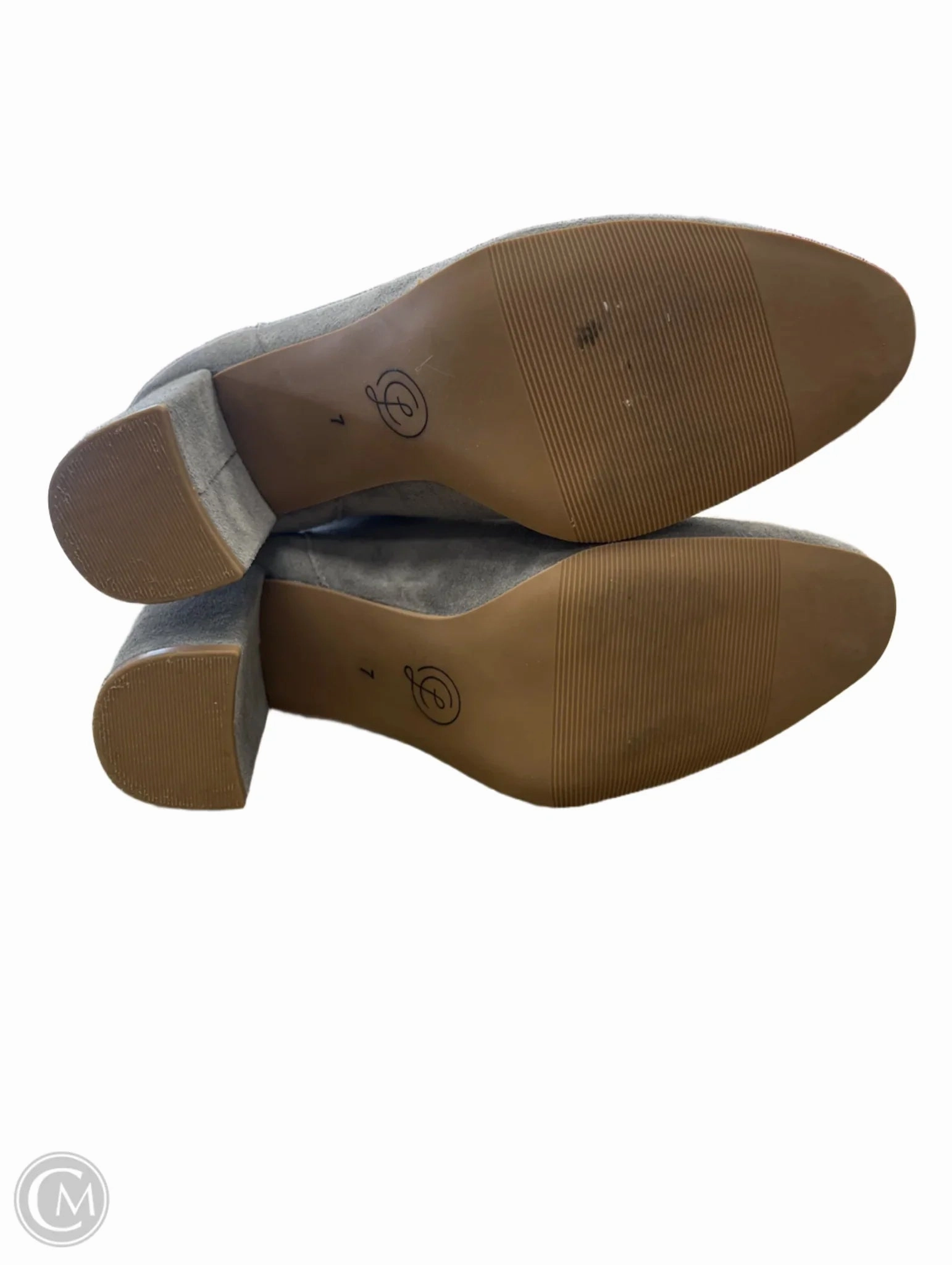 Boots Mid-calf Heels By Chinese Laundry In Grey, Size: 7