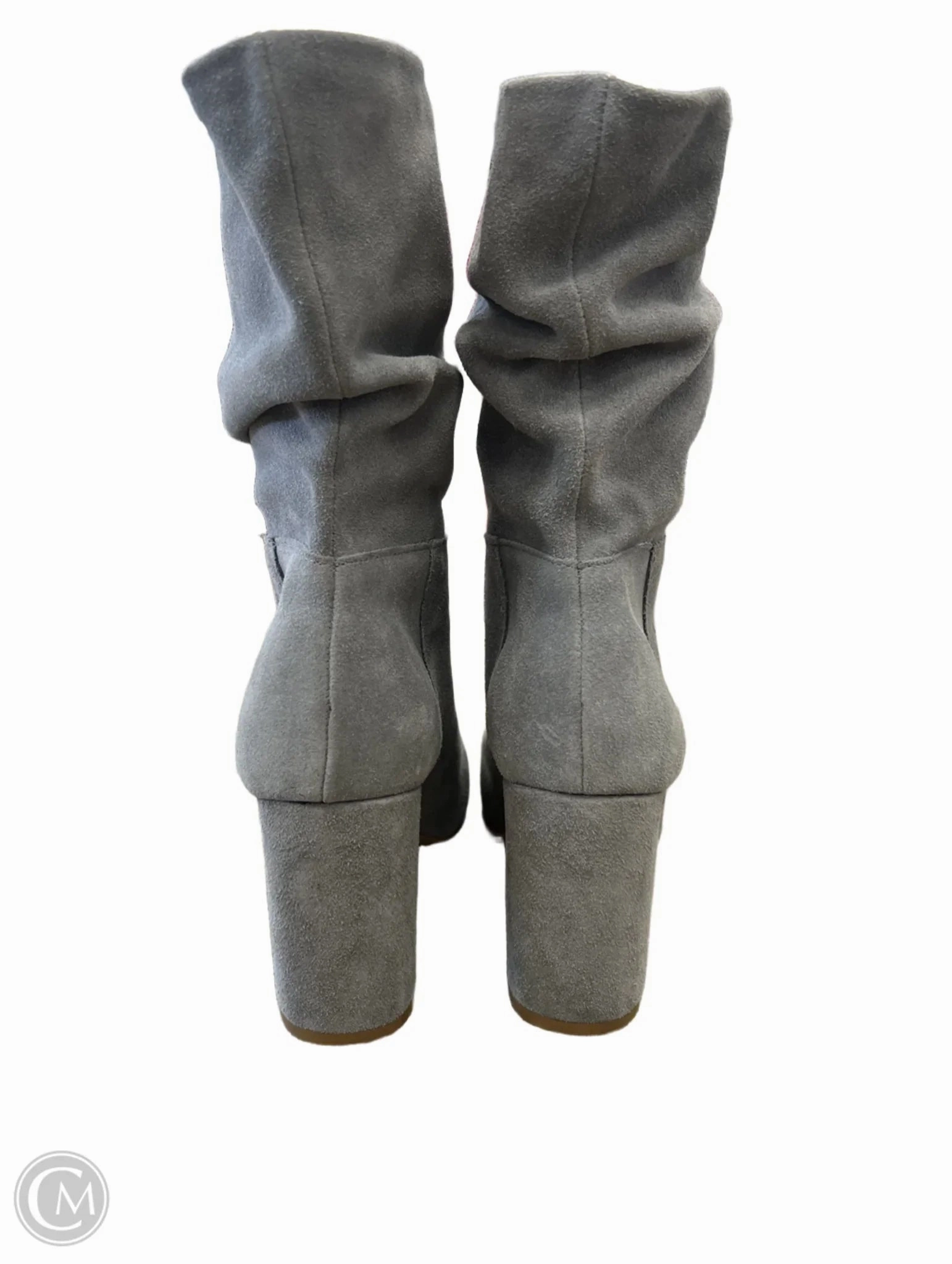Boots Mid-calf Heels By Chinese Laundry In Grey, Size: 7