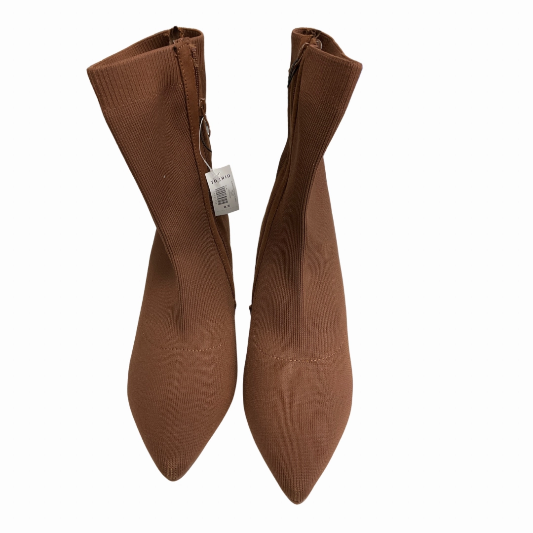 Boots Mid-calf Heels By Torrid In Brown, Size: 8.5