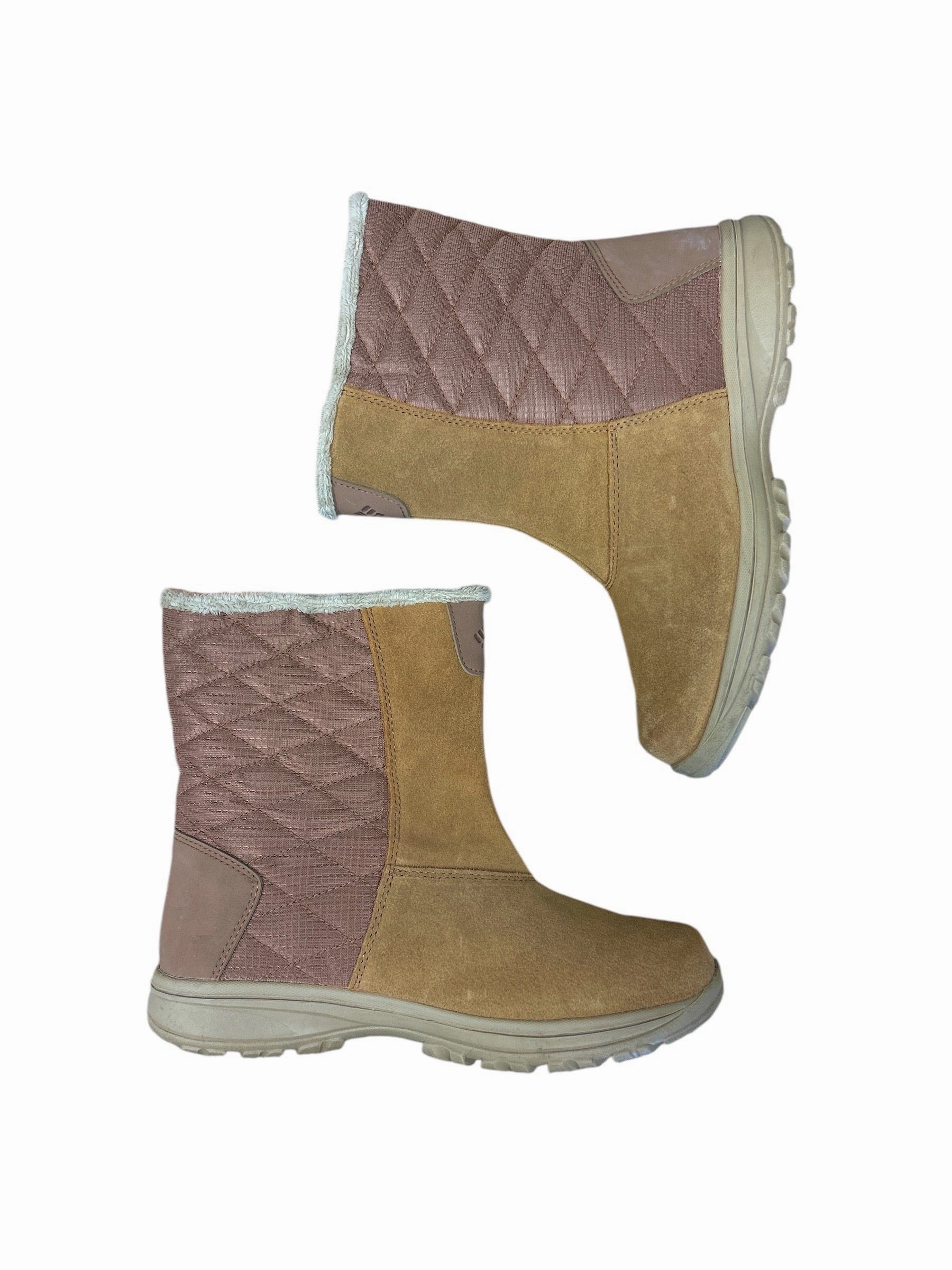 Boots Snow By Columbia In Tan, Size: 8