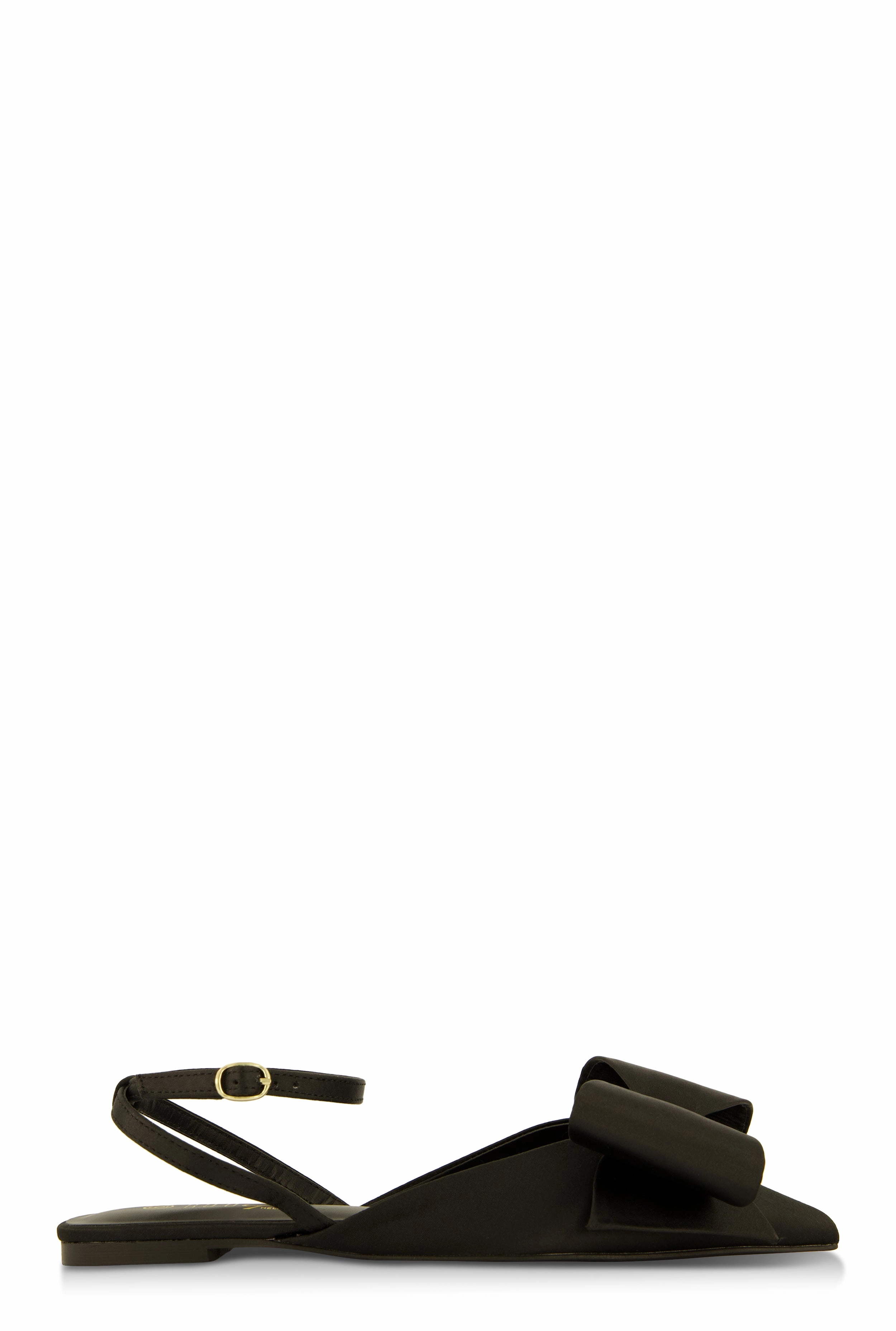 Bow Pointed Toe Ankle Strap Flats