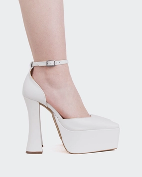 Cabaret White Leather/Cuir Blanc