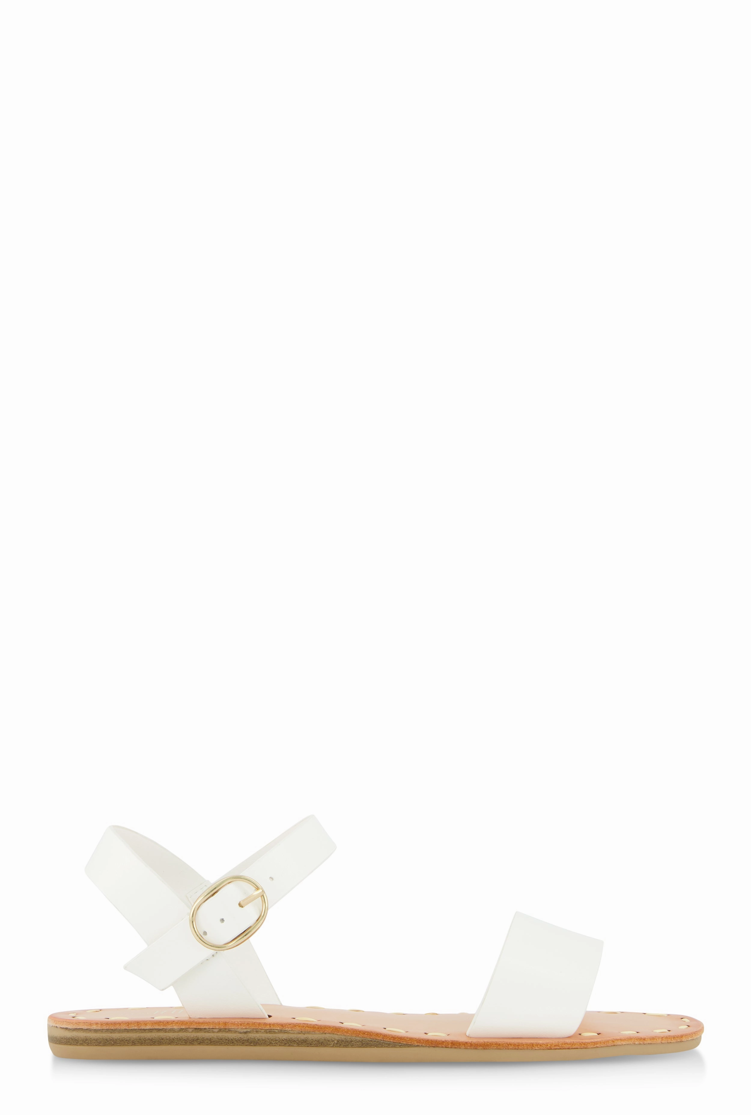 Contrast Stitch Ankle Strap Sandals