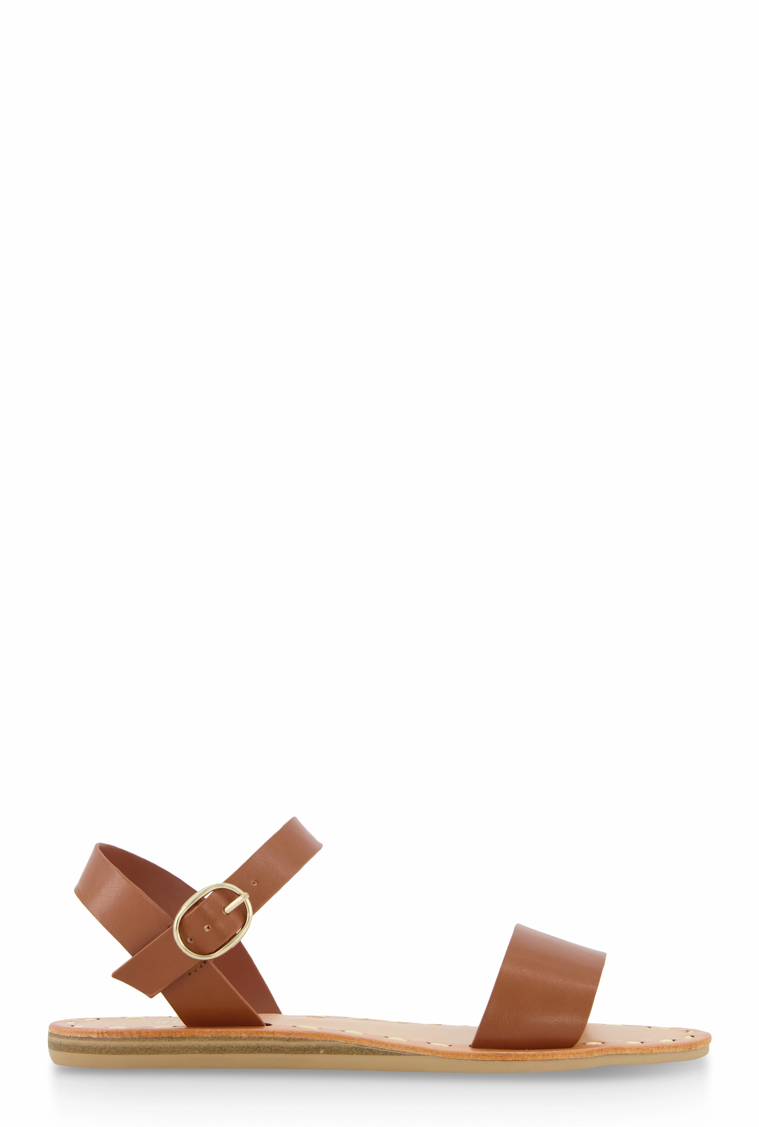 Contrast Stitch Ankle Strap Sandals