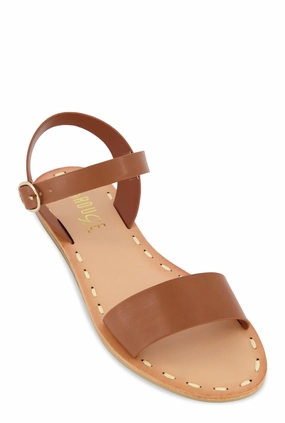 Contrast Stitch Ankle Strap Sandals