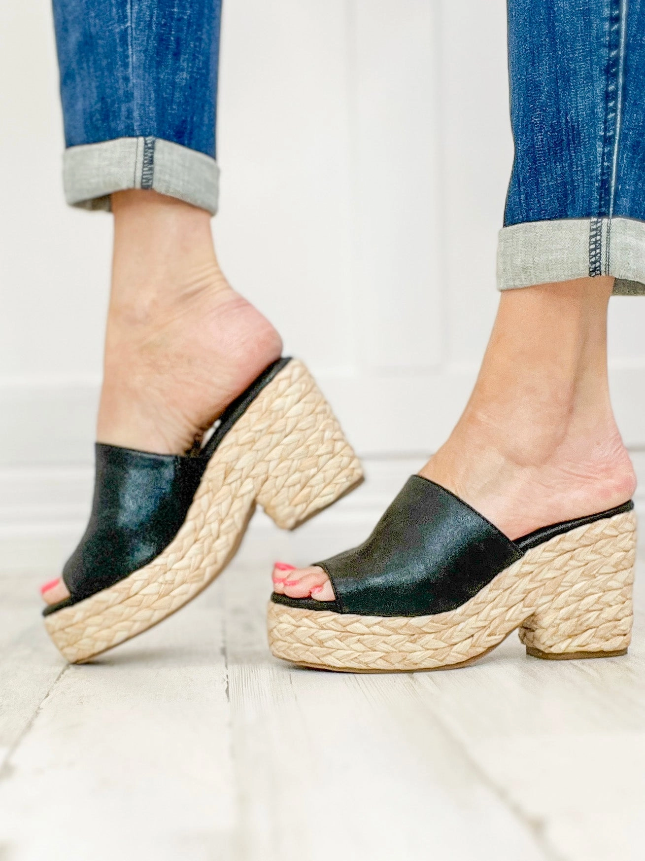 Corkys Solstice Wedge Sandals in Black
