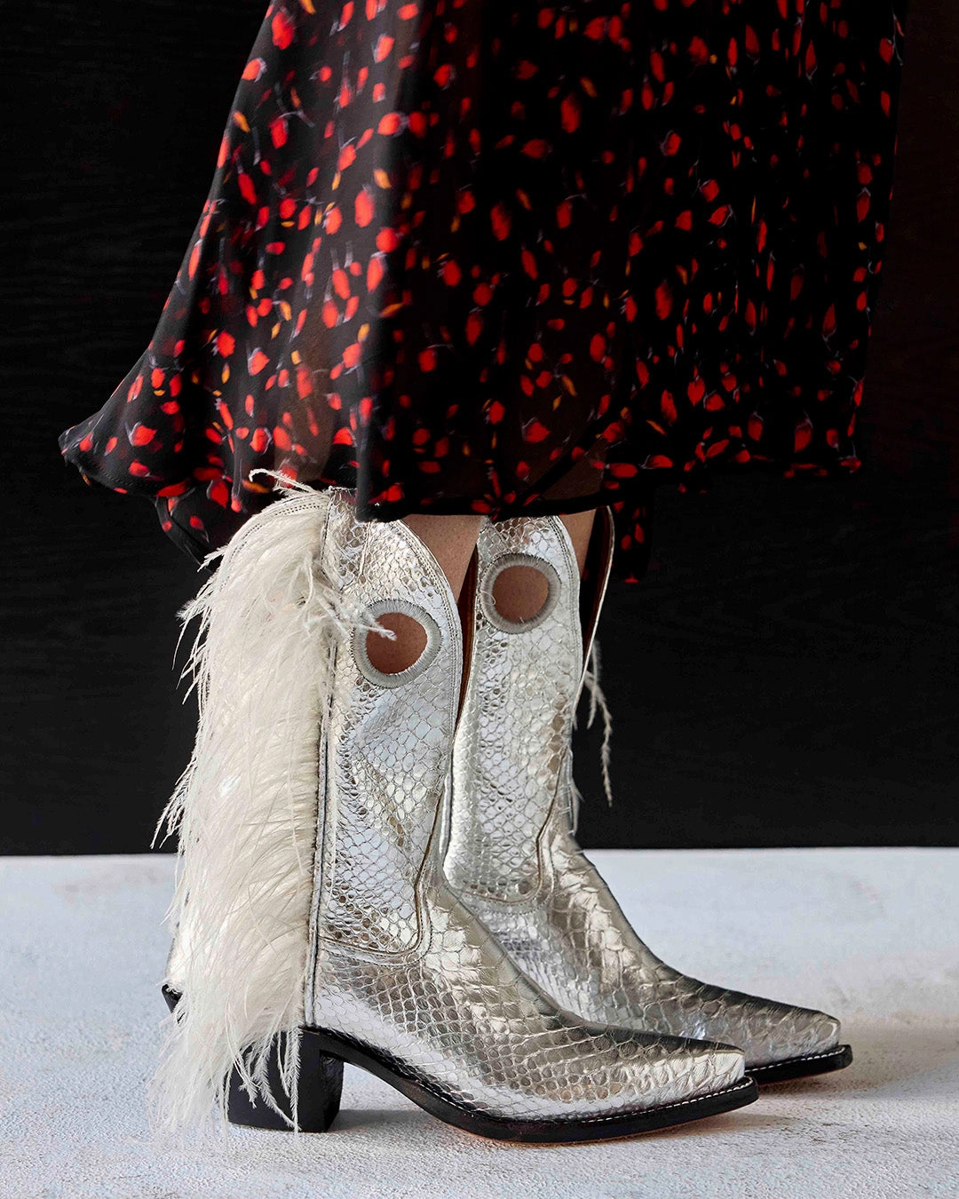 Crawford Metallic Silver Python