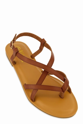 Criss Cross Strappy Thong Sandals