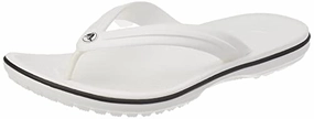 Crocs Crocband Flip-Sandalen – Unisex Flip-Sandalen für Erwachsene – Wasserdichte. schnell trocknende Flip-Flops – Weiß – Größe 46-47