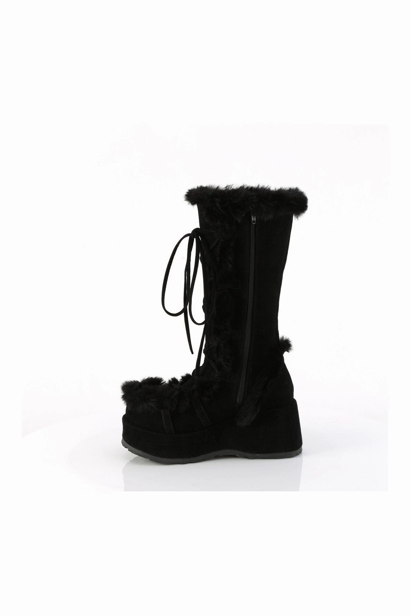 CUBBY-311 Black Vegan Suede Knee Boot