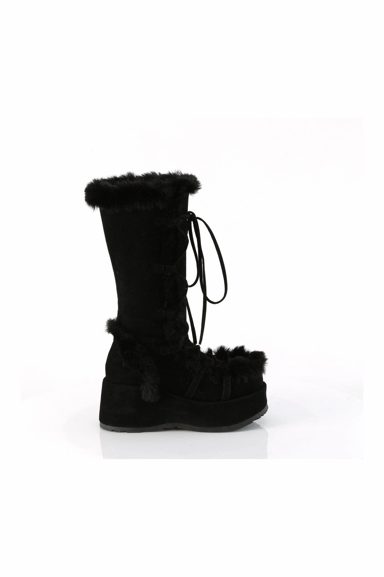 CUBBY-311 Black Vegan Suede Knee Boot