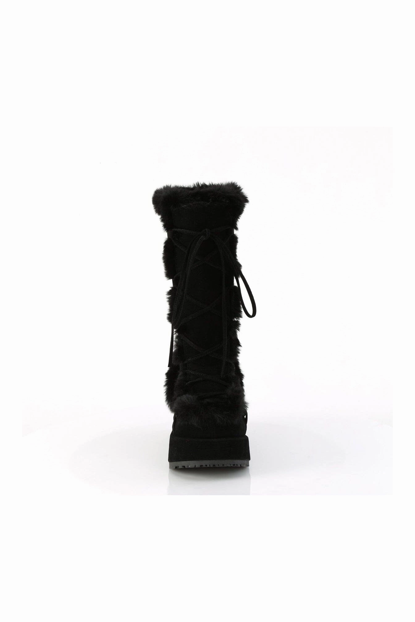 CUBBY-311 Black Vegan Suede Knee Boot