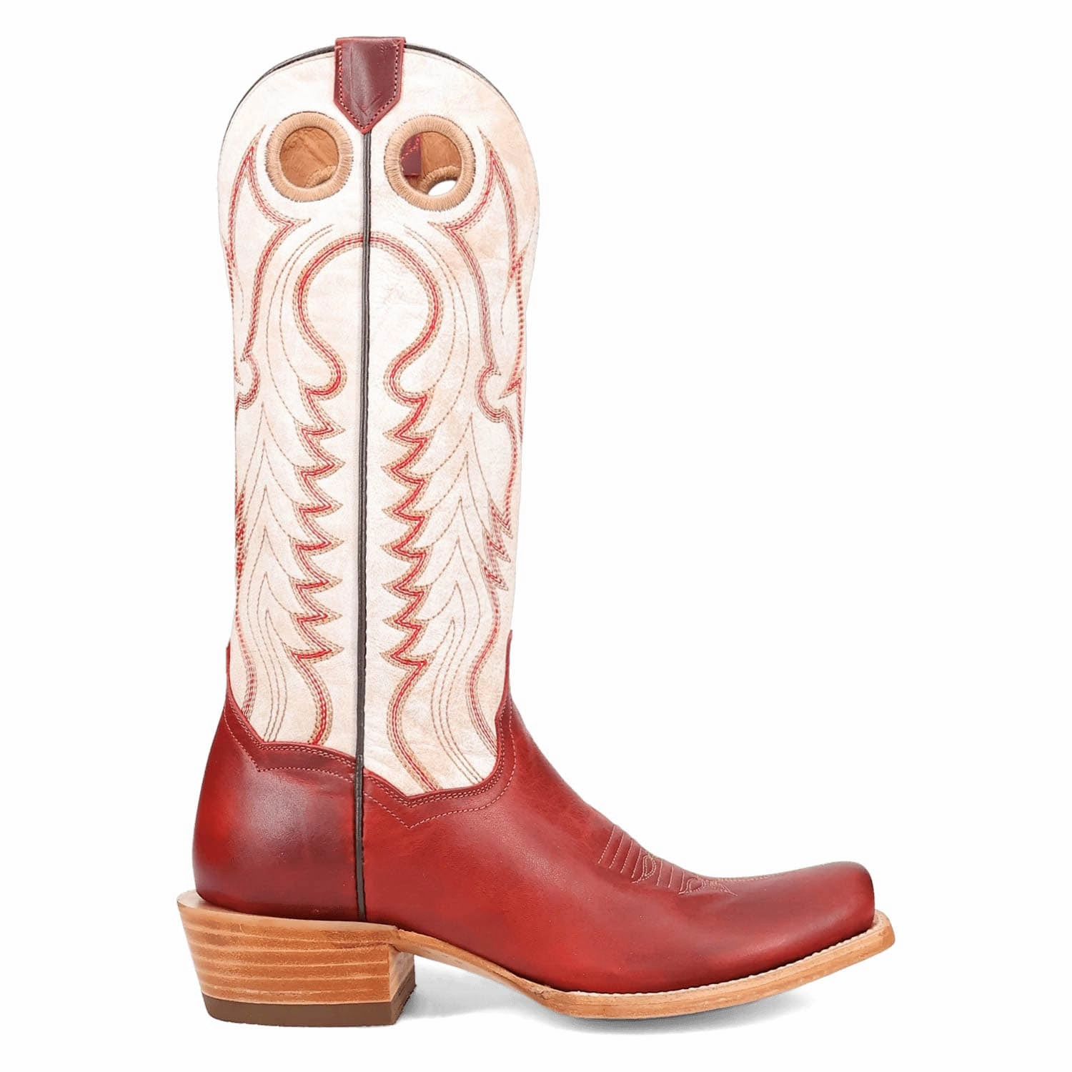 Dan Post Womens Adelaide Red/White Leather Cowboy Boots