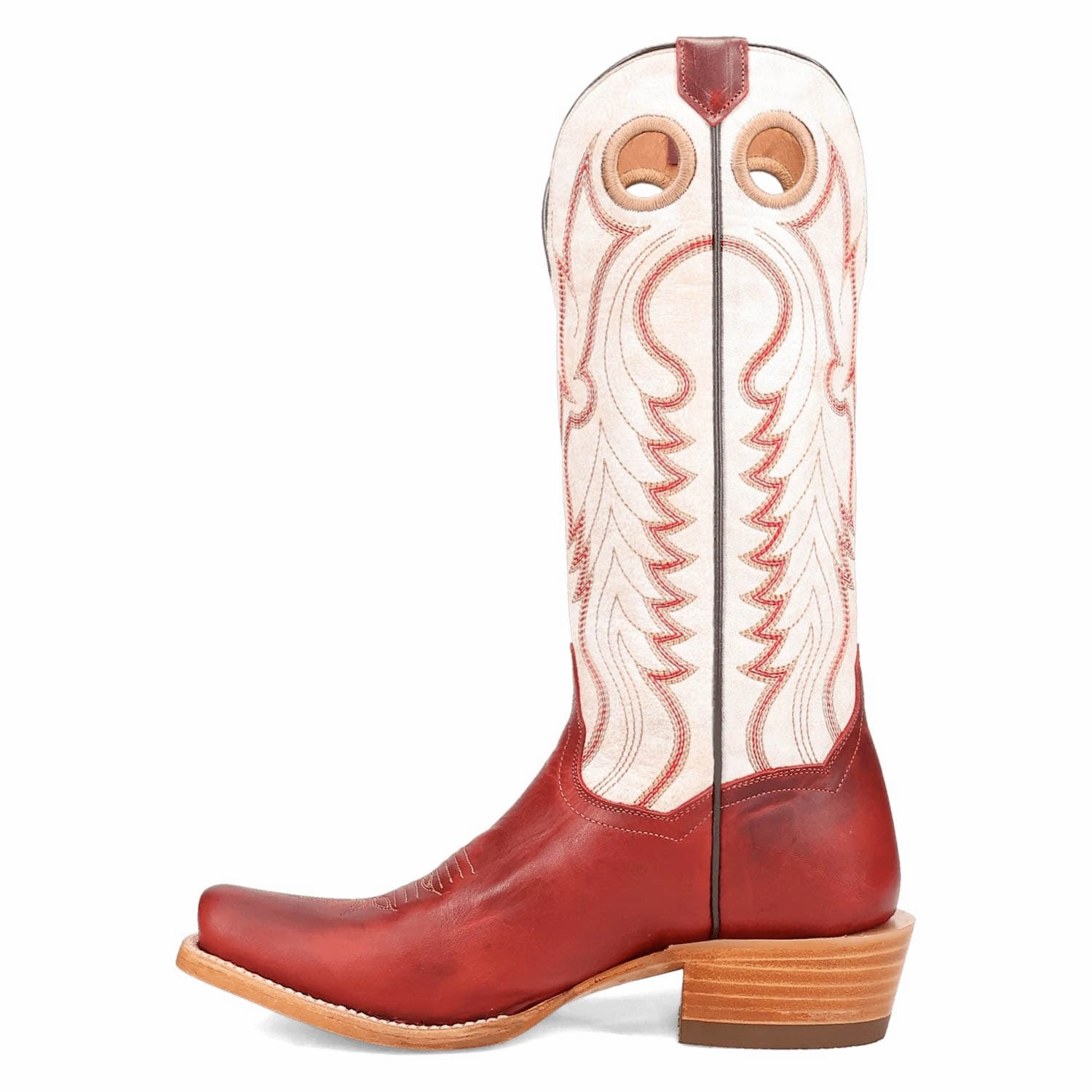 Dan Post Womens Adelaide Red/White Leather Cowboy Boots
