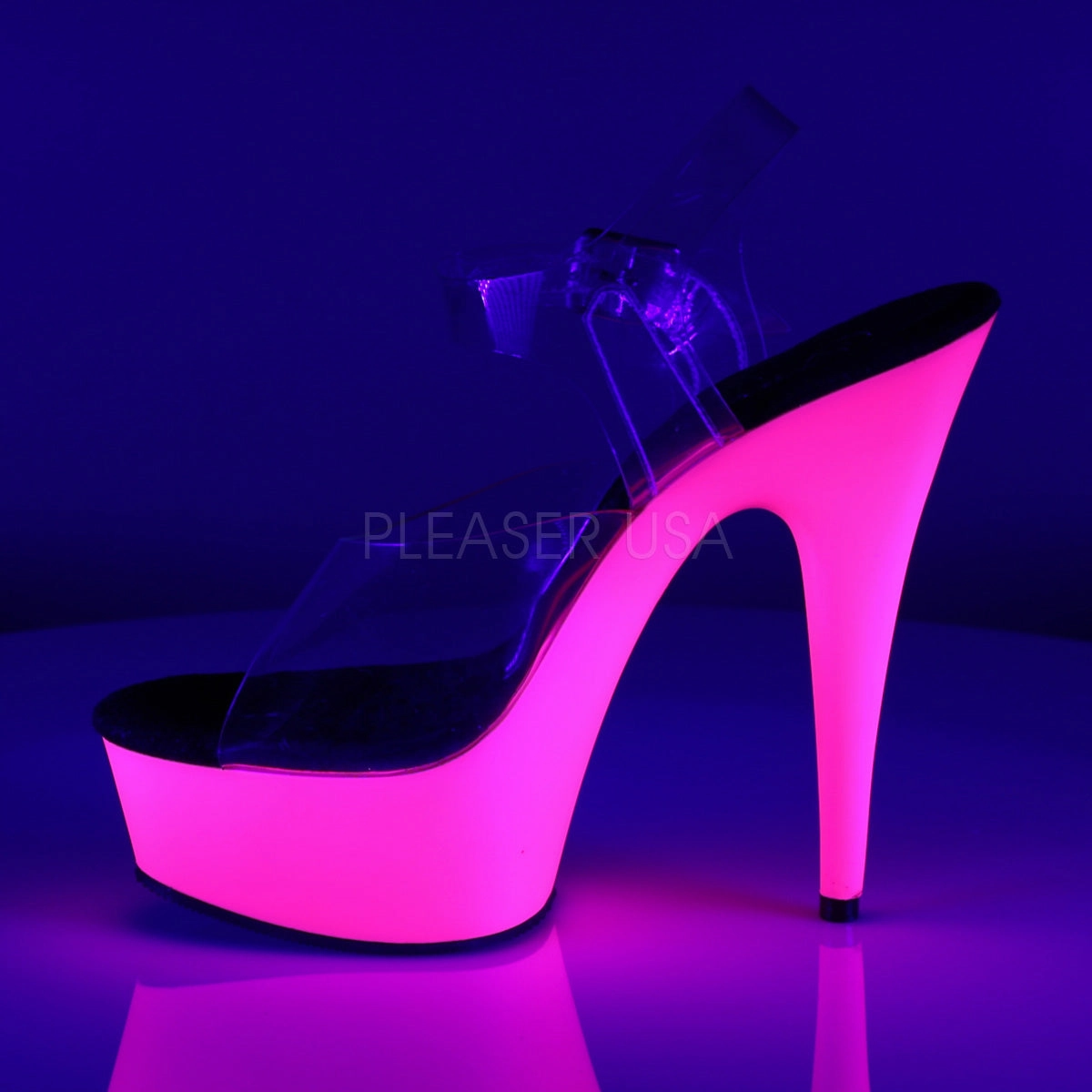 DELIGHT-608UV  Clear/Neon Pink