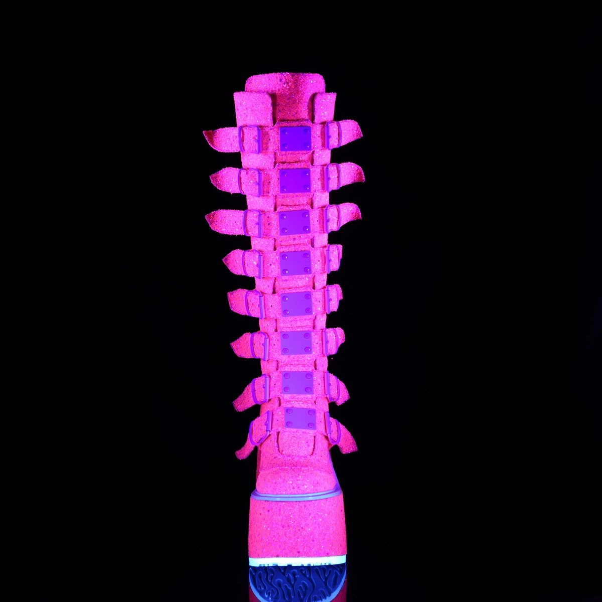 Demonia Swing-815UV-Pink Glitter-Size 6-Clearance