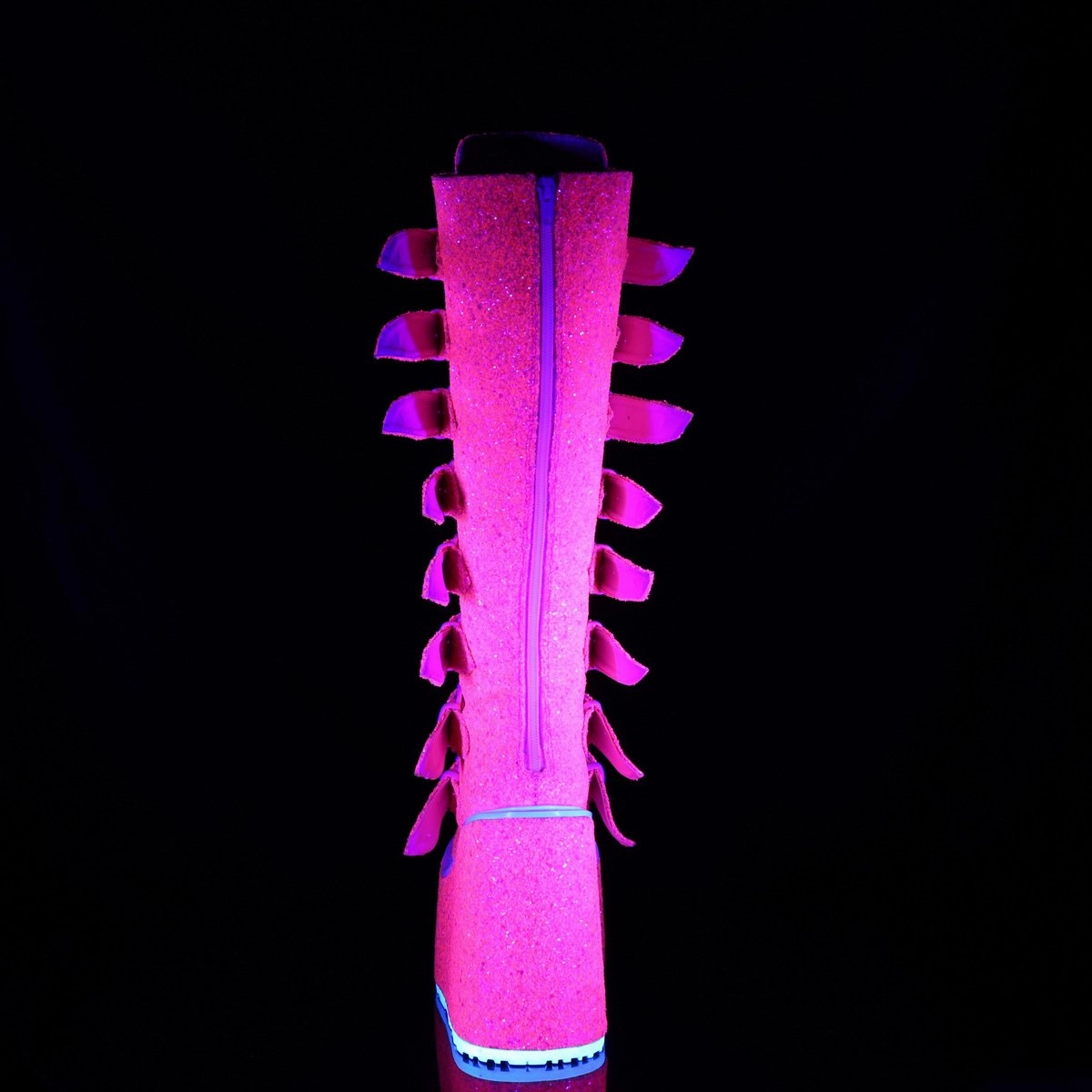 Demonia Swing-815UV-Pink Glitter-Size 6-Clearance